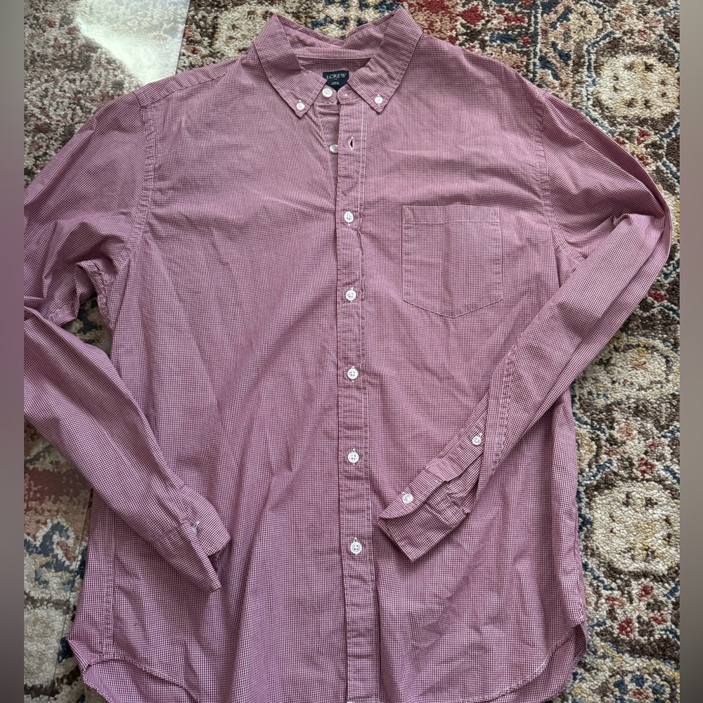 Jcrew mini check button down